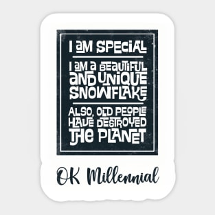 OK Millennial Sticker